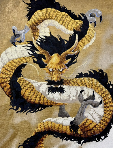 田中ラオウ《金神龍》——黒と金の二色が召喚する、龍の気配 | Art