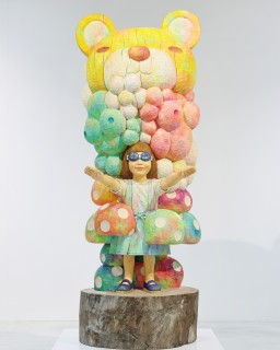 木彫制作メインで平面作品なども手掛ける野原邦彦氏の個展「今夜