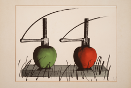 二つのリンゴ by 菊畑茂久馬 | Art Scenes アートシーンズ