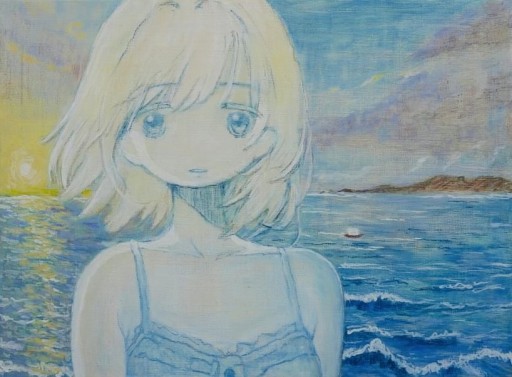 山田太郎 鉛筆画 直筆画 原画 少女 山田太郎 鉛筆画 直筆画 原画 少女