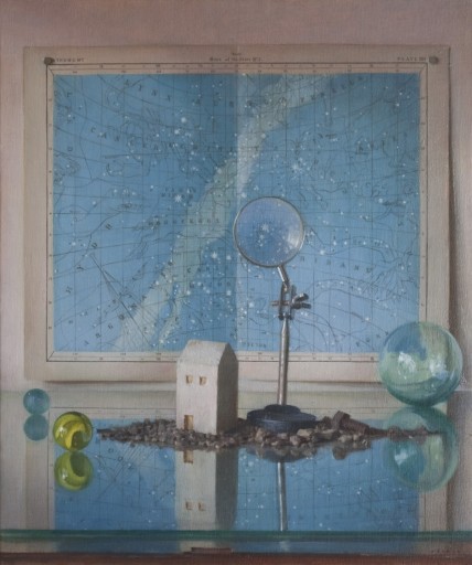 【真作】絵画　平野程一　油彩10号　荘厳な尖塔と街灯の調和　V123 真作】絵画 平野程一 油彩10号 荘厳な尖塔と街灯の調和 V123