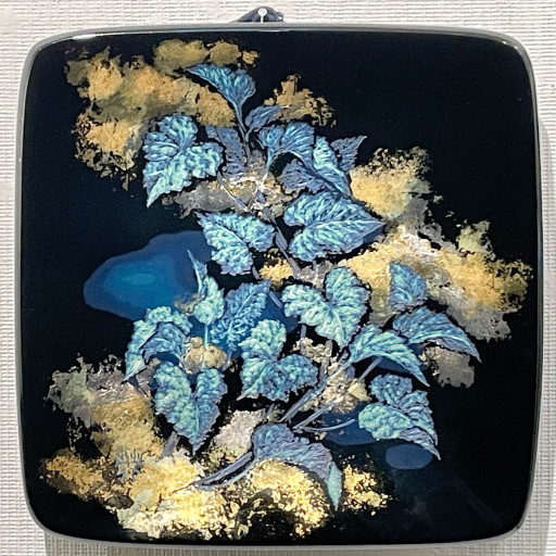 額装 人間国宝　香川県漆芸家 豊澤英之 彫漆額 「樹林」　0507 額装 人間国宝 香川県漆芸家 豊澤英之 彫漆額 「樹林」 0507