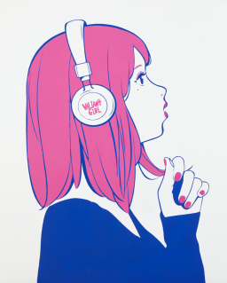 backside works. 処せ 塊根少女 SH GALLERY シルクスクリーン