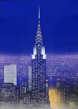 岩波昭彦、【パーク・アベニュー】、希少な額装用画集より、新品額装付、状態良好 i-img800x800-