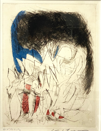 池田満寿夫 金運向上 風水 縁起物 (猿の母子)リトグラフ 絵画 版画 女・動物たち by 池田 満寿夫 | Art Scenes アートシーンズ
