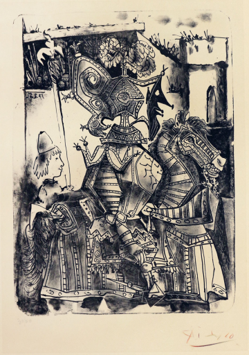 ピカソ　「 ドン・キホーテ 」 リトグラフ　フランス アルシュ製紙使用 BK19 ピカソ 「 ドン・キホーテ 」 リトグラフ フランス アルシュ製紙使用