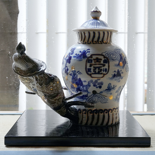 支那事変戦没将士慰霊祭記念壺(骨董陶磁器) 支那事変戦没将士慰霊祭記念壺(骨董陶磁器)