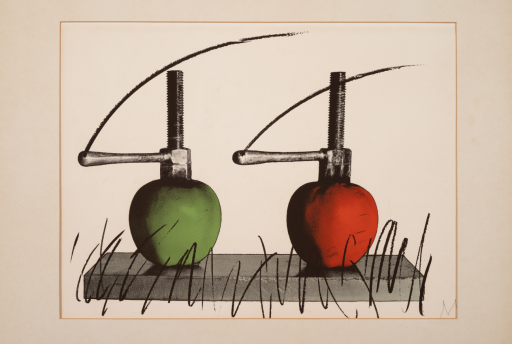 二つのリンゴ by 菊畑茂久馬 | Art Scenes アートシーンズ
