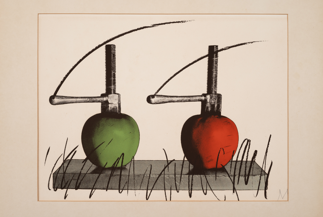 二つのリンゴ by 菊畑茂久馬 | Art Scenes アートシーンズ