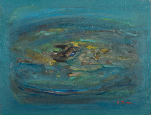 現代アート「あさひ舟川の桜堤と菜の花」（3D painting） 桜🌸の美しさと水彩画の魅力