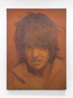 iron-oxide painting “J.H./D****38” by 加藤 智大 | Art Scenes