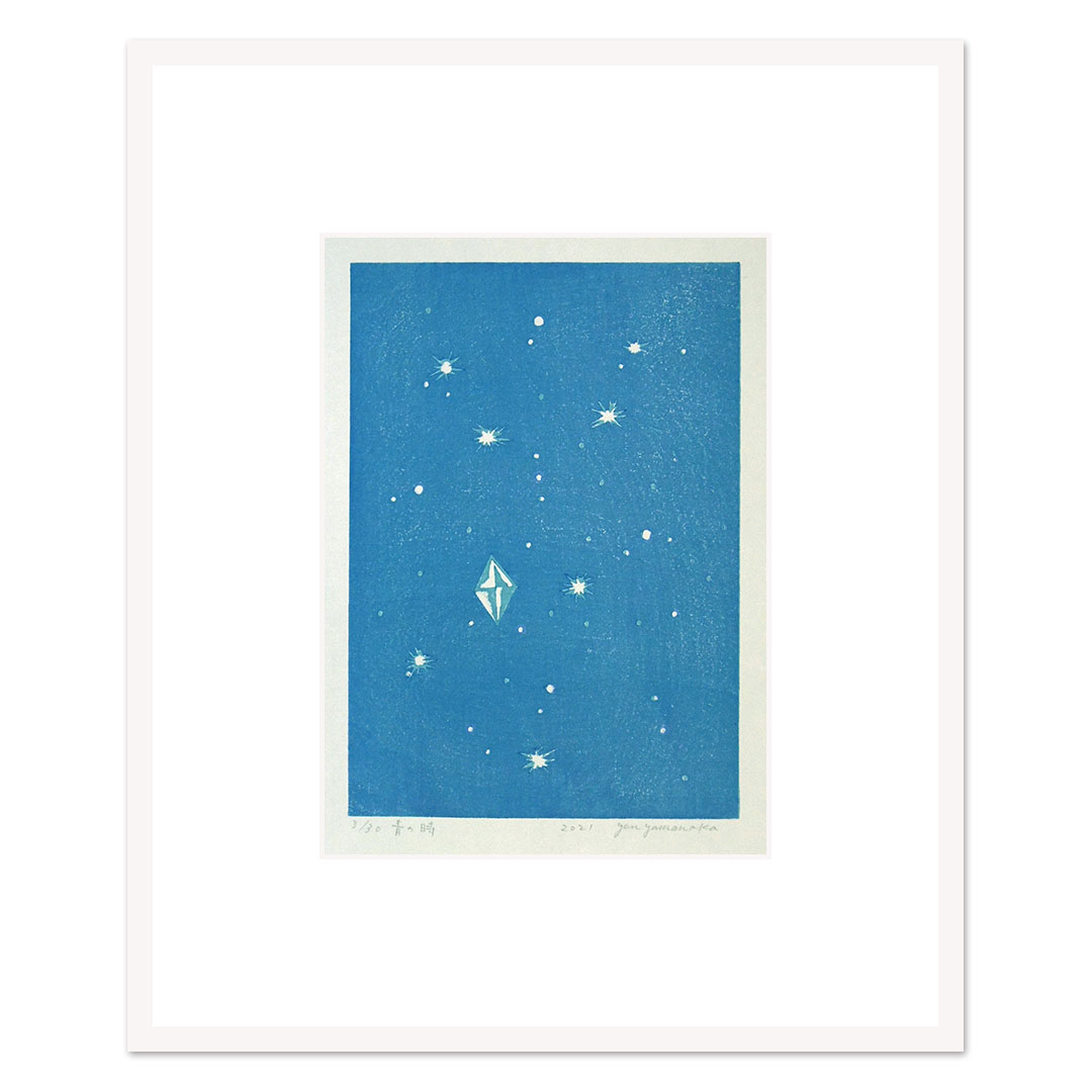青の時 木版画 By Gen Yamanaka Art Scenes Find And Collect Your Favorite Art
