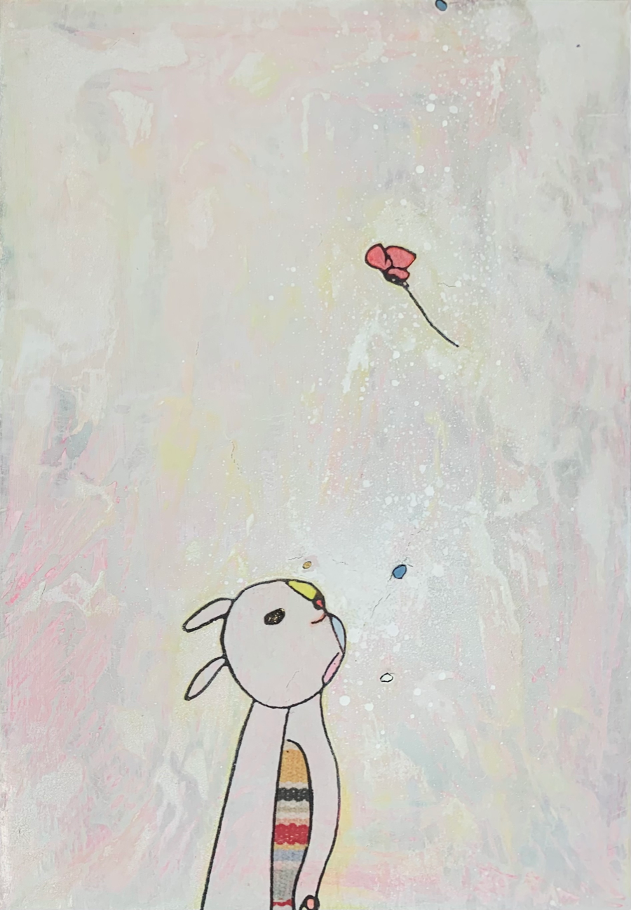 元永定正　うさぎ 元永定正 うさぎ（鈴木強 笑うウサギ | 絵画など美術品の販売と