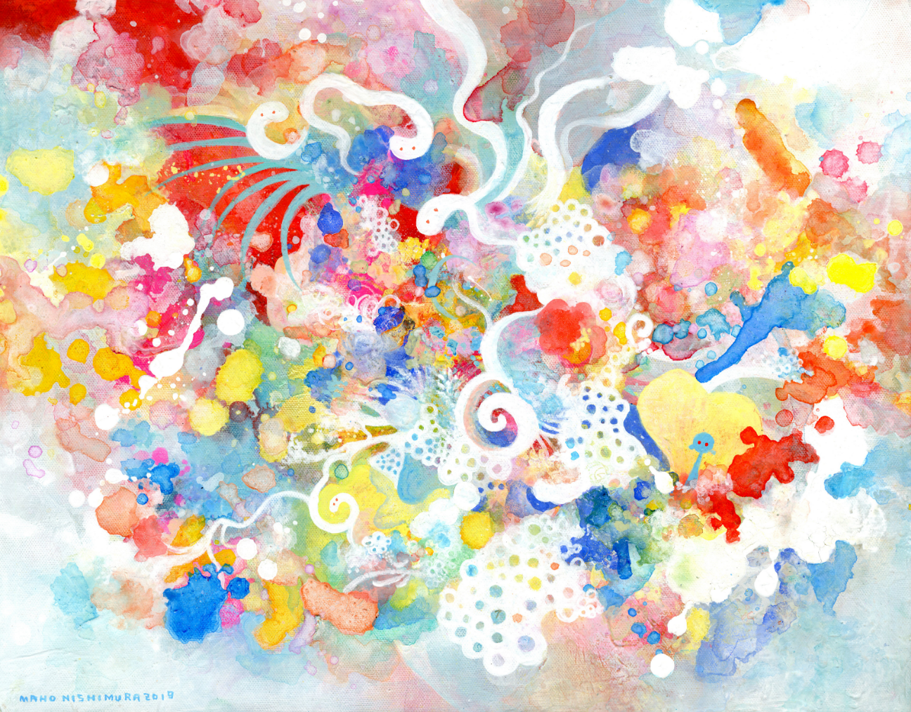 アート・写真 月 アート 絵画 ニシムラマホ