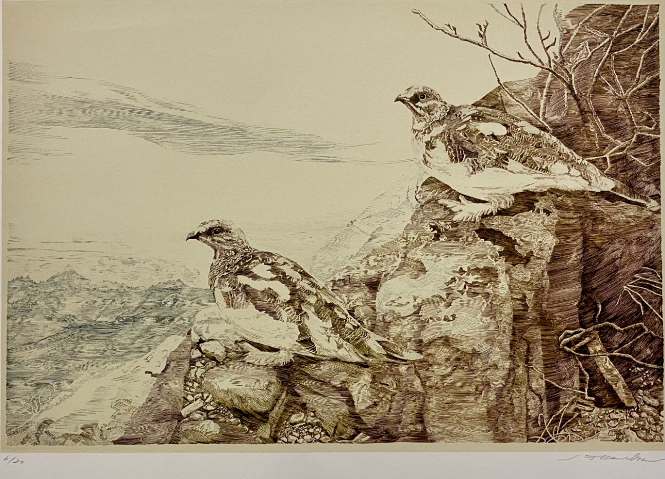 秋の雷鳥 by Ryu Kadosaka | Art Scenes | Find and collect
