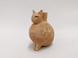 大塚茂吉 陶製 「猫 蓋物」オブジェ 神猫 テラコッタ - メルカリ