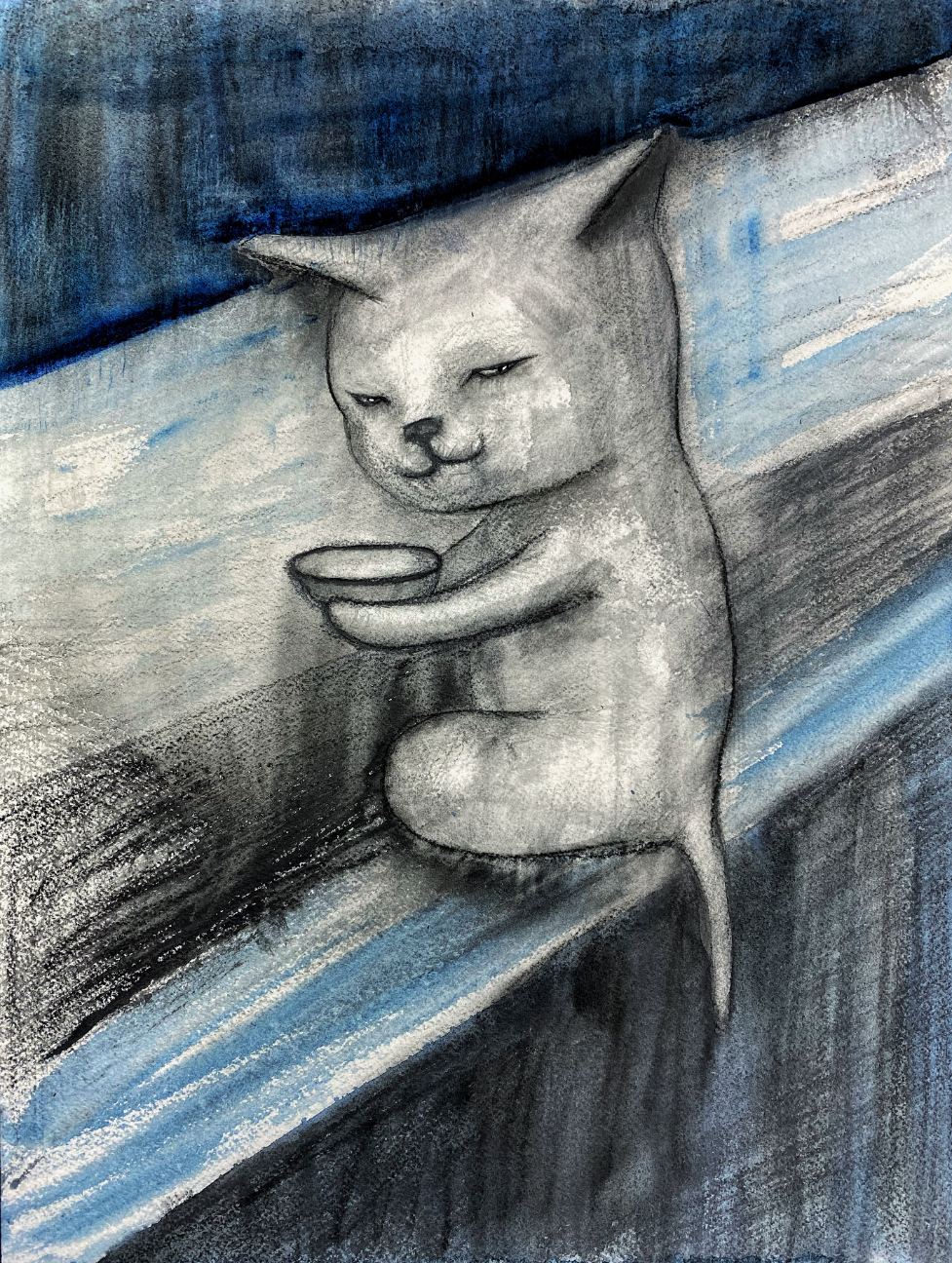 カウンターの猫 by 田島享央己 | Art Scenes | Find and collect