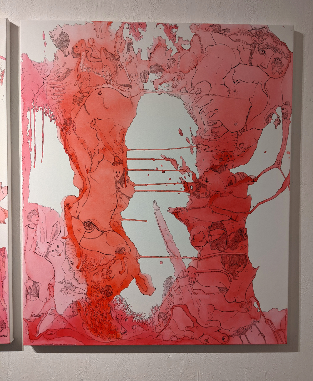 絵画 RED face 七宝焼 赤富士 工芸品 日本画 imgrc0136568785.jpg