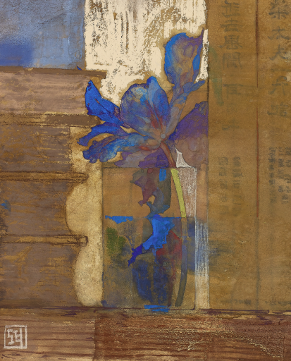 good blue(flozen star) 原画 painting 油絵 星 絵画 油絵 原画 星月夜 模写 ゴッホ 星 月 光 夜空 風景画 S.I