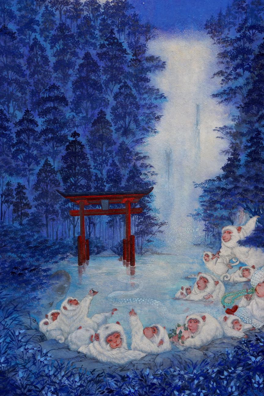 木路毛五郎 「白い妖精」 アクリル画 絵画 木路毛五郎 『白い妖精』 アクリル画 - 北海道画廊