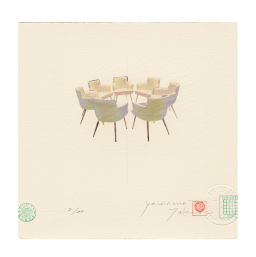 yamamoto takeshi 椅子の版画 chairシリーズ 立体作品 CHAIR 2021 7 chairs by Takeshi YAMAMOTO | Art Scenes | Find and