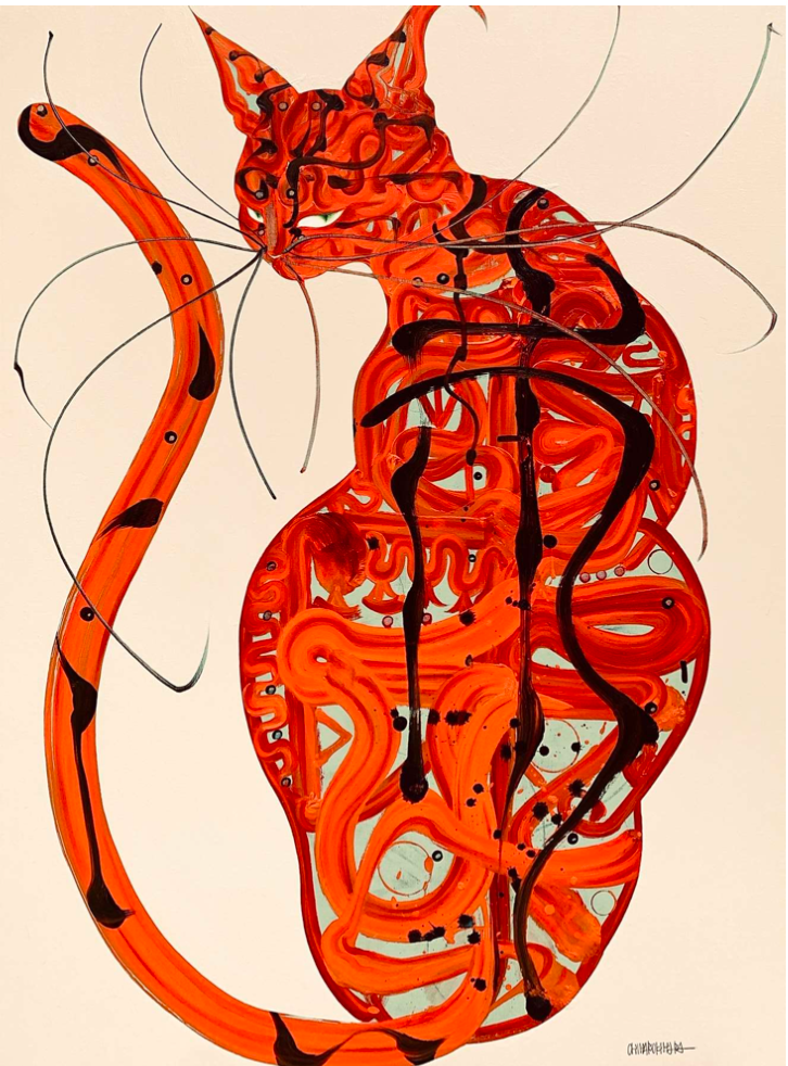 赤猫 Red Cat by 木原千春 Chiharu Kihara | Art Scenes アート 