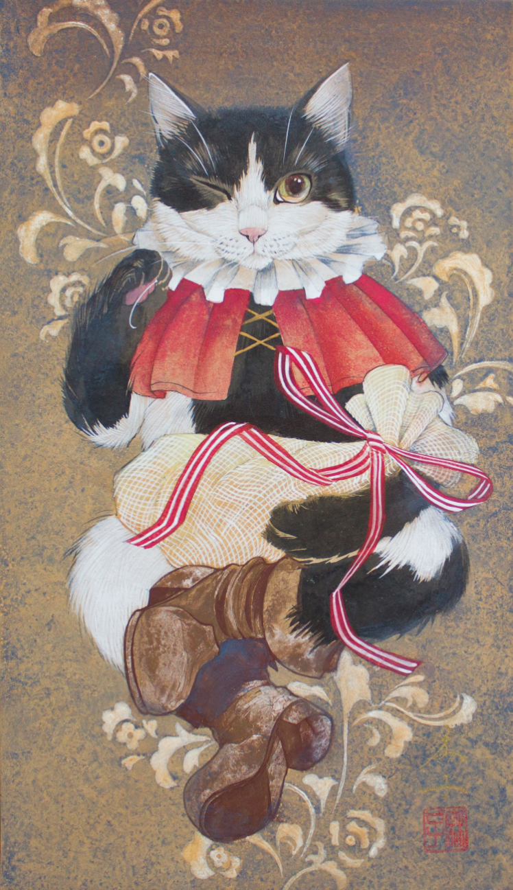 最終値下げ加藤日砂ミニチュア・レア・長靴をはいたトラ猫 長靴をはいた猫 by 森下麻子 | Art Scenes アートシーンズ
