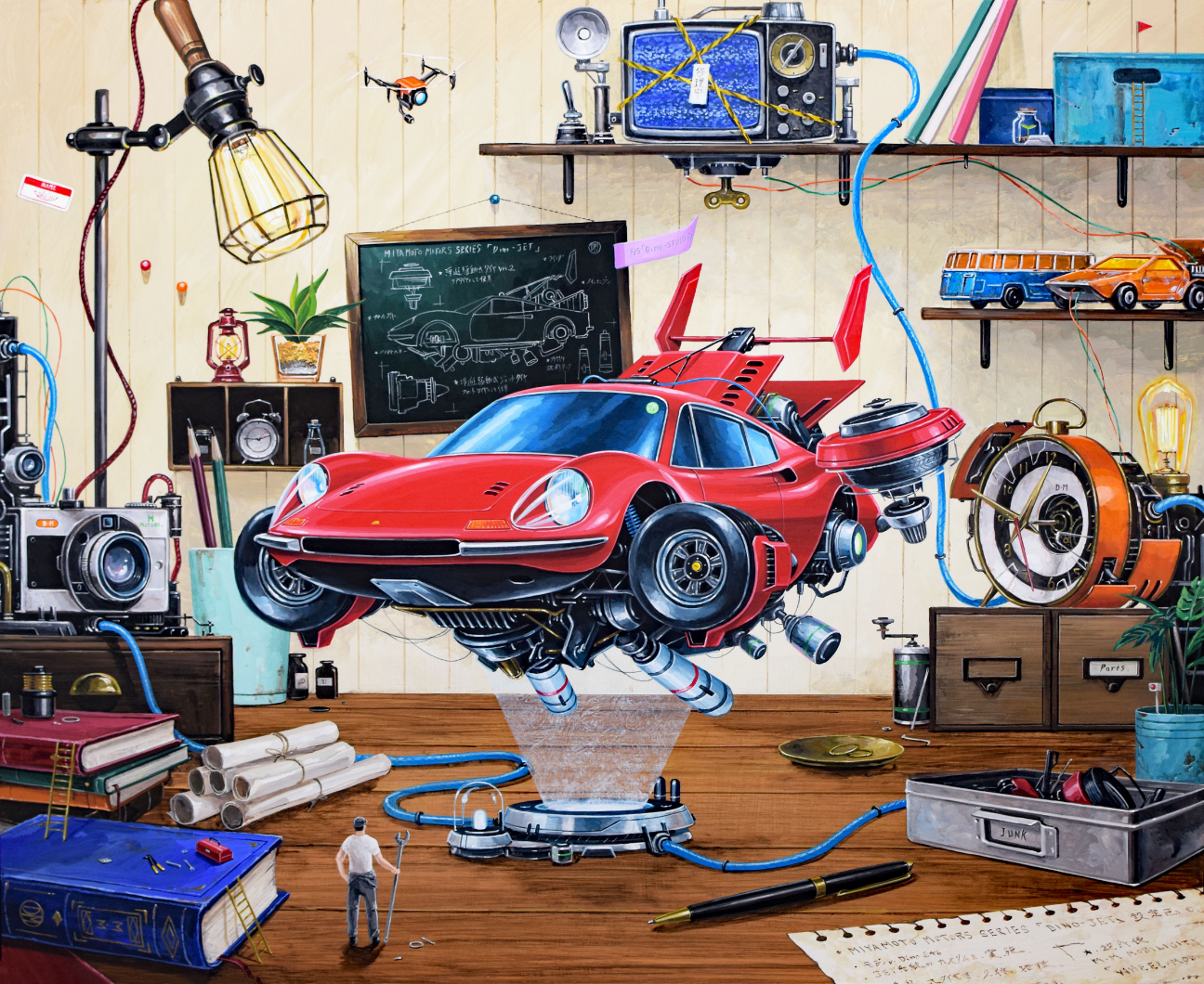 宮本大地 Dino-STUDIO」F15(53×65.2㎝)木製パネルにアクリル by 宮本