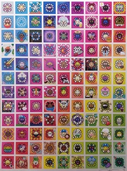 小さなお花の絵：ピンクや紫やいろんな色 by 村上隆 | Art Scenes 