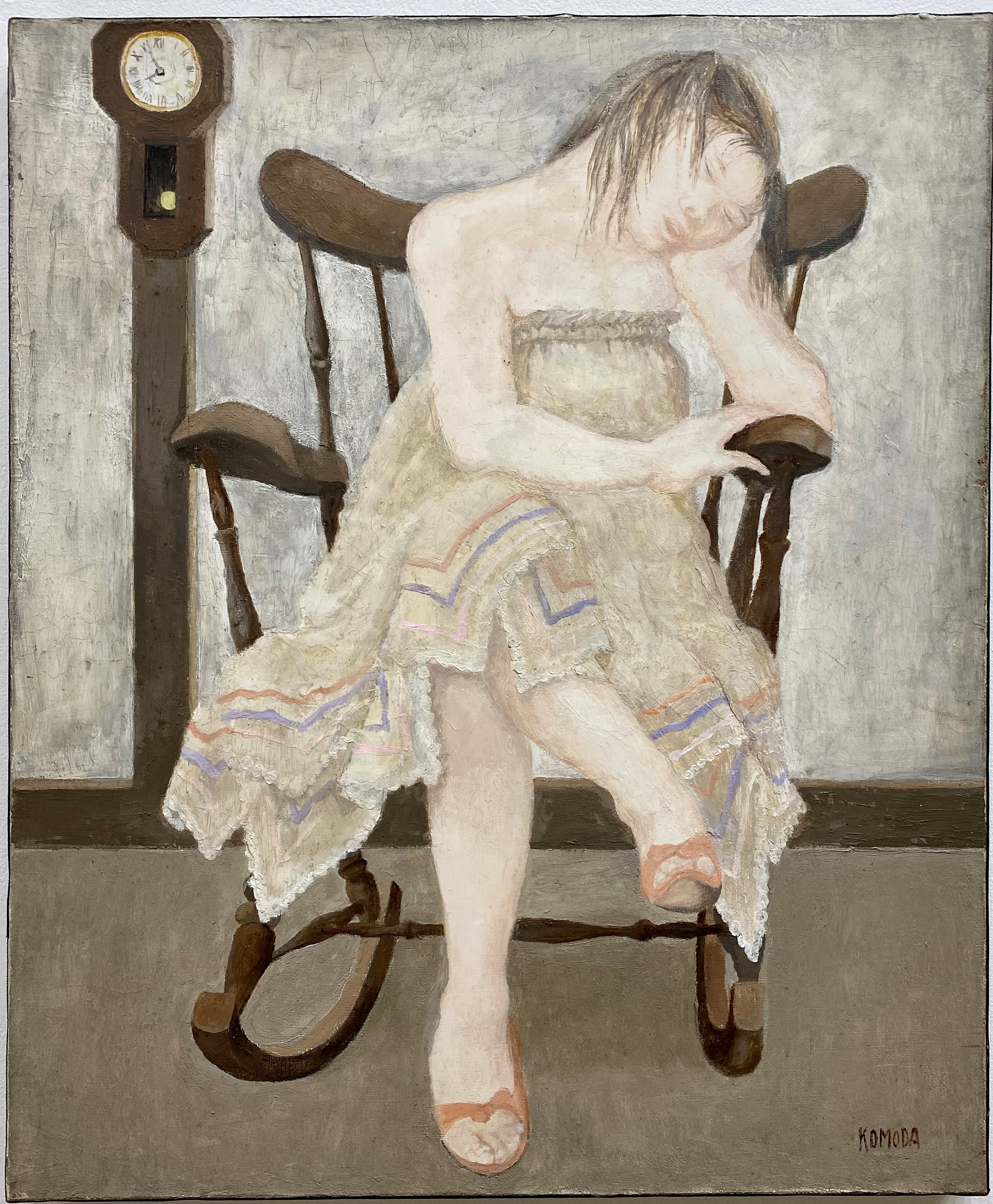 美品 1990年作◆現代画廊 古茂田美津子『リンゴとブドウ』油絵3号 20万購入 古茂田美津子 古茂田杏子 展 | アートマップ テクポ
