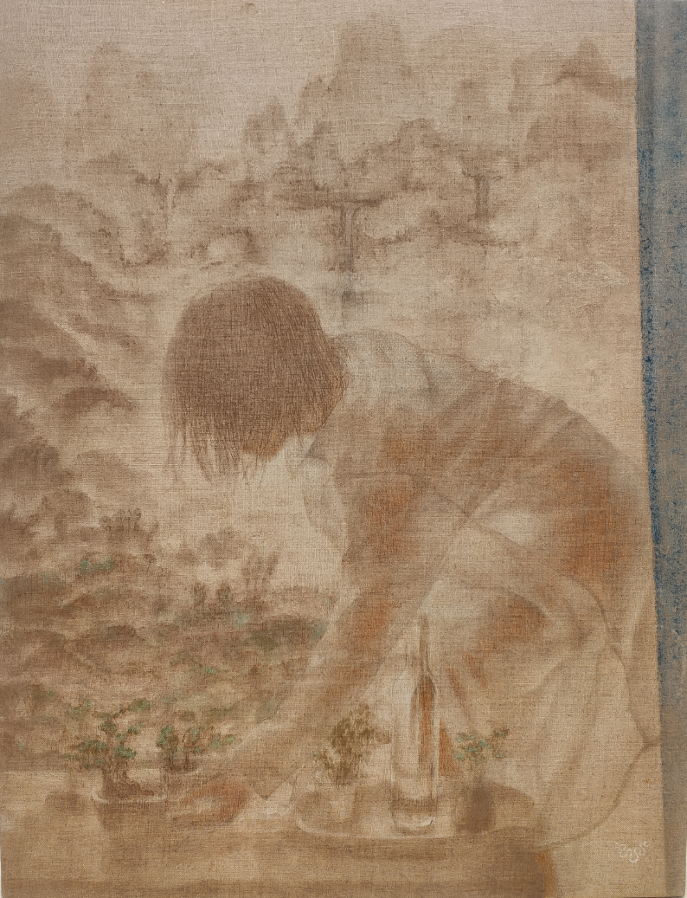 山水人物図襖 文化遺産オンライン