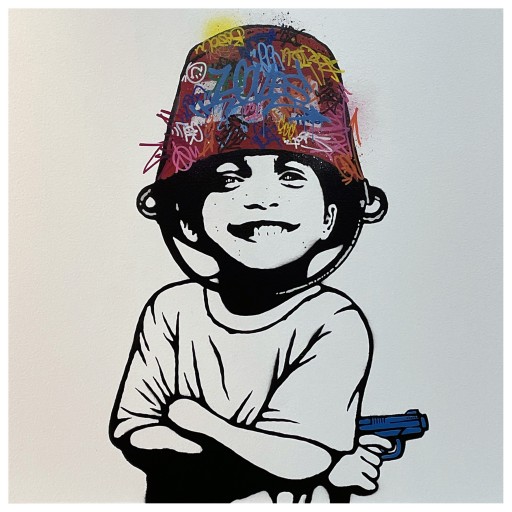 intention graffiti / thick canvas (light blue) by HYKRX | Art