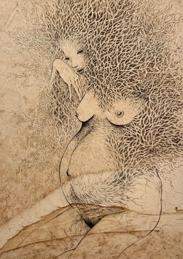 箕輪千絵子「焦がれる」 by 人人展 アーティスト, 箕輪 千絵子