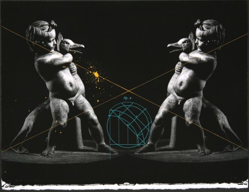 北川 健次「回廊にて―Boy with a goose (版画集〈Element-回廊を逃れ