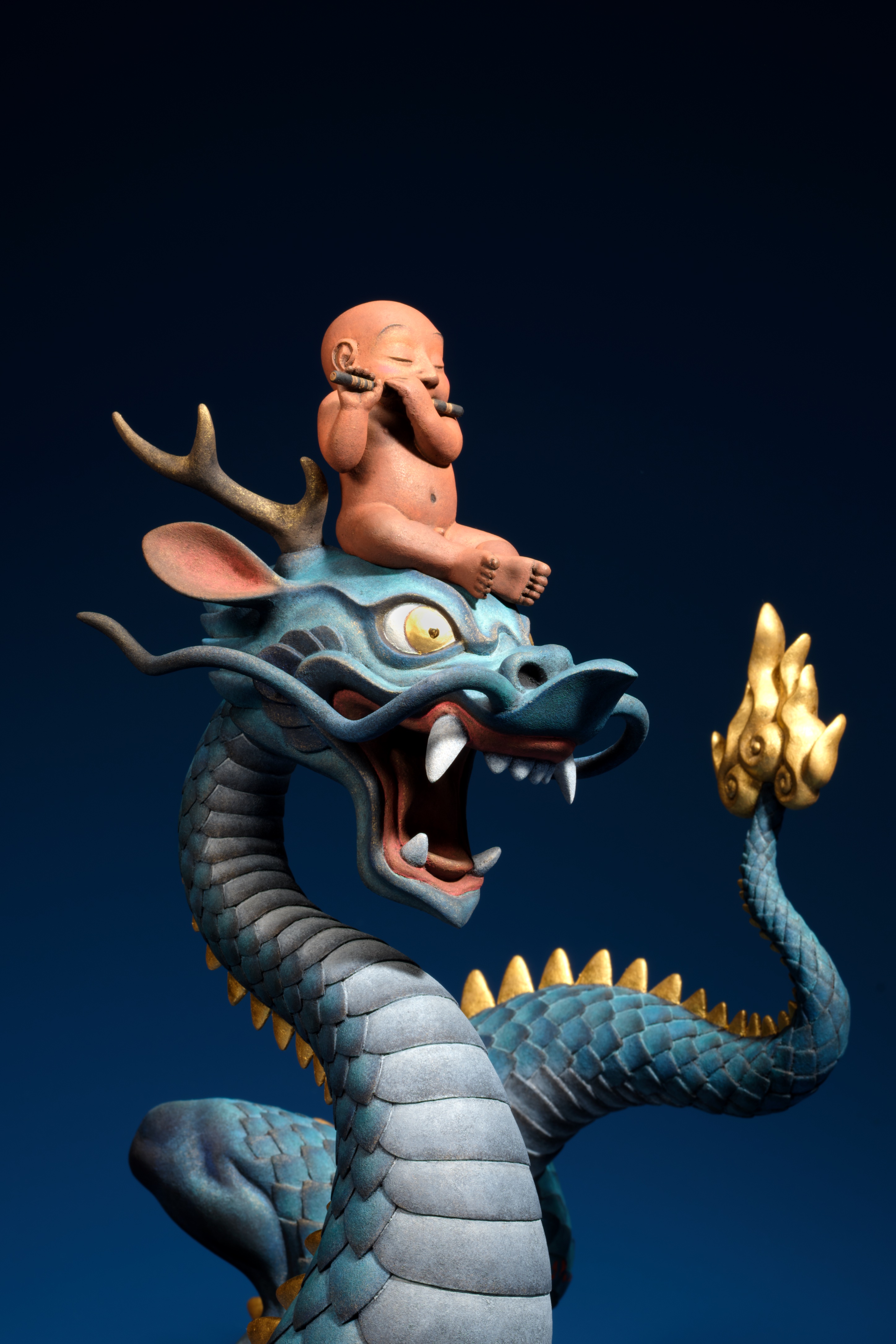 龍笛童子 by 籔内 佐斗司 | Art Scenes | Find and collect your