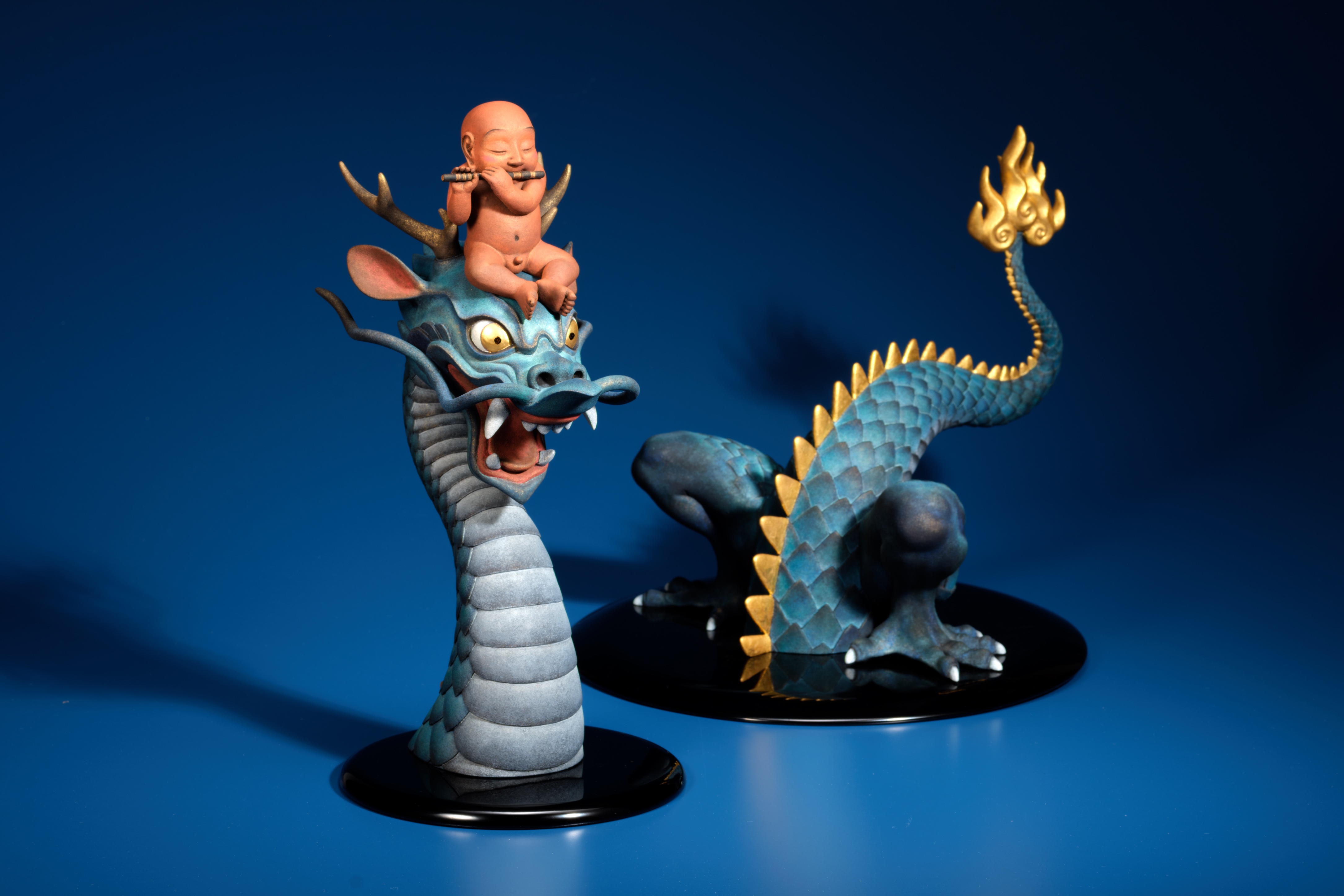 龍笛童子 by 籔内 佐斗司 | Art Scenes | Find and collect your