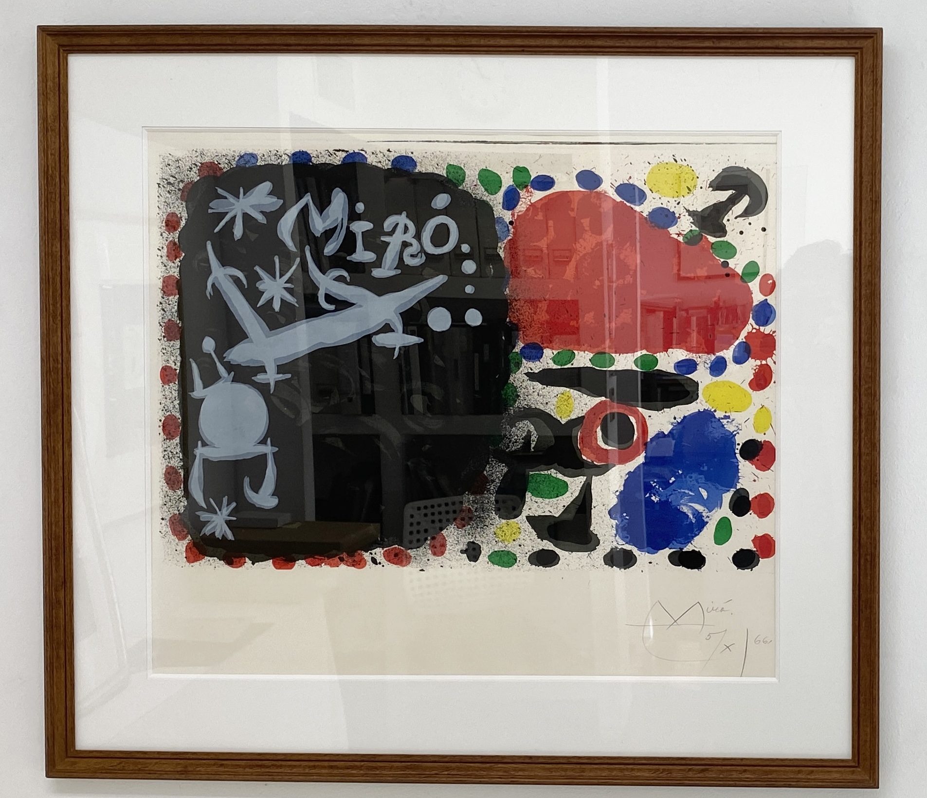 12,788円Joan Miro 特大 ビンテージポスター 木製フレーム 絵画 アート