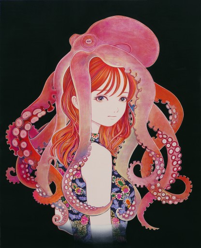 現代ア―ト作家・中田真央の木版画「マンドレイク」限定5部 現代ア―ト