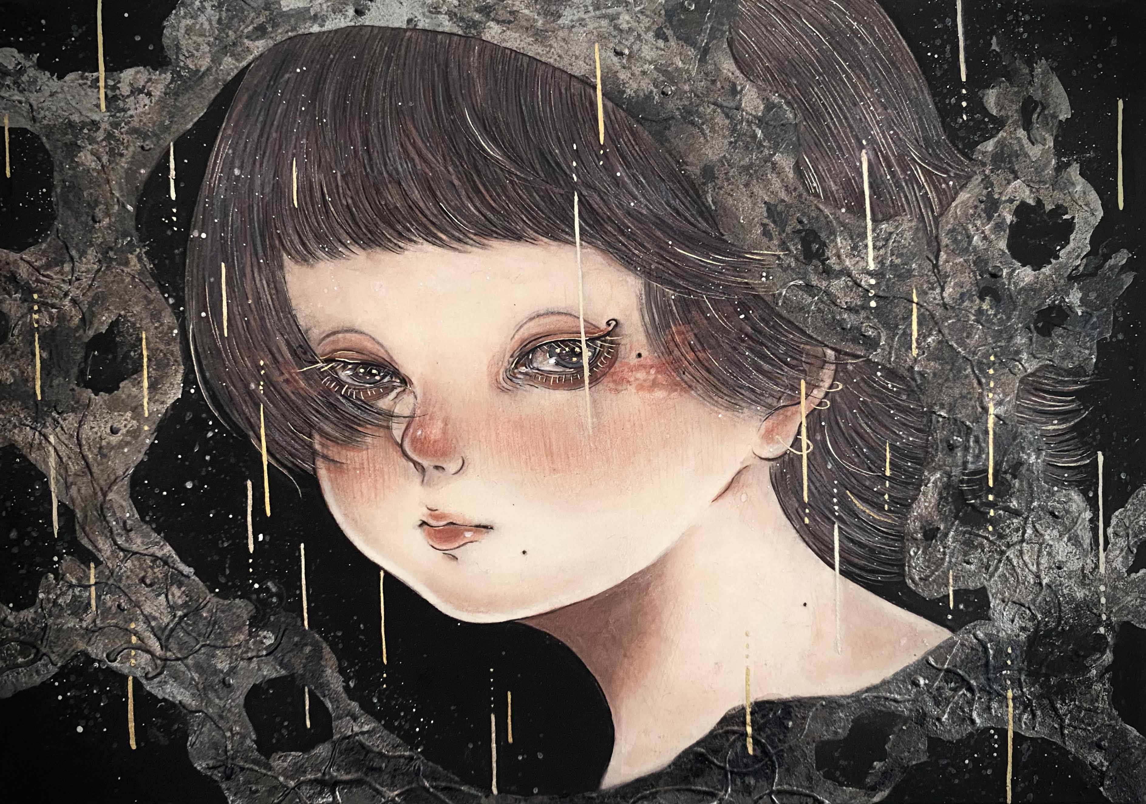 雨夜に飛ぶ鳥のように by 青木香織 | Art Scenes アートシーンズ