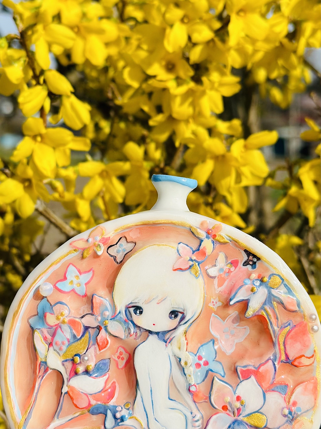 油彩画 花瓶に入った花 Totsu 油彩画 Brighten Your Day 絵画 Sachi Yoshimoto Art 通販