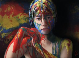 ★米村太一「視線」油彩ＳM号 真作保証　リアリズム期待の実力画家　猫画の最高傑作 米村太一 「視線」 動物画 油彩SM号 真作保証 リアリズム期待