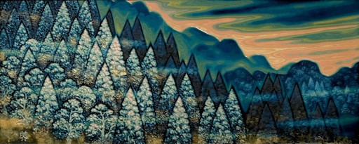 漆額「麓」青 by 豊澤英之 | Art Scenes | Find and collect your