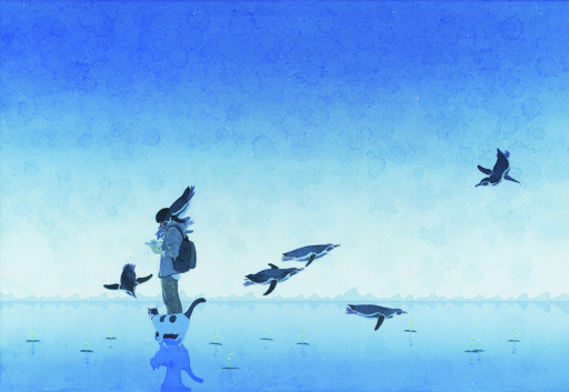 ペンギンと本を読む男の子 by Ryohei NIIOKA | Art Scenes | Find and