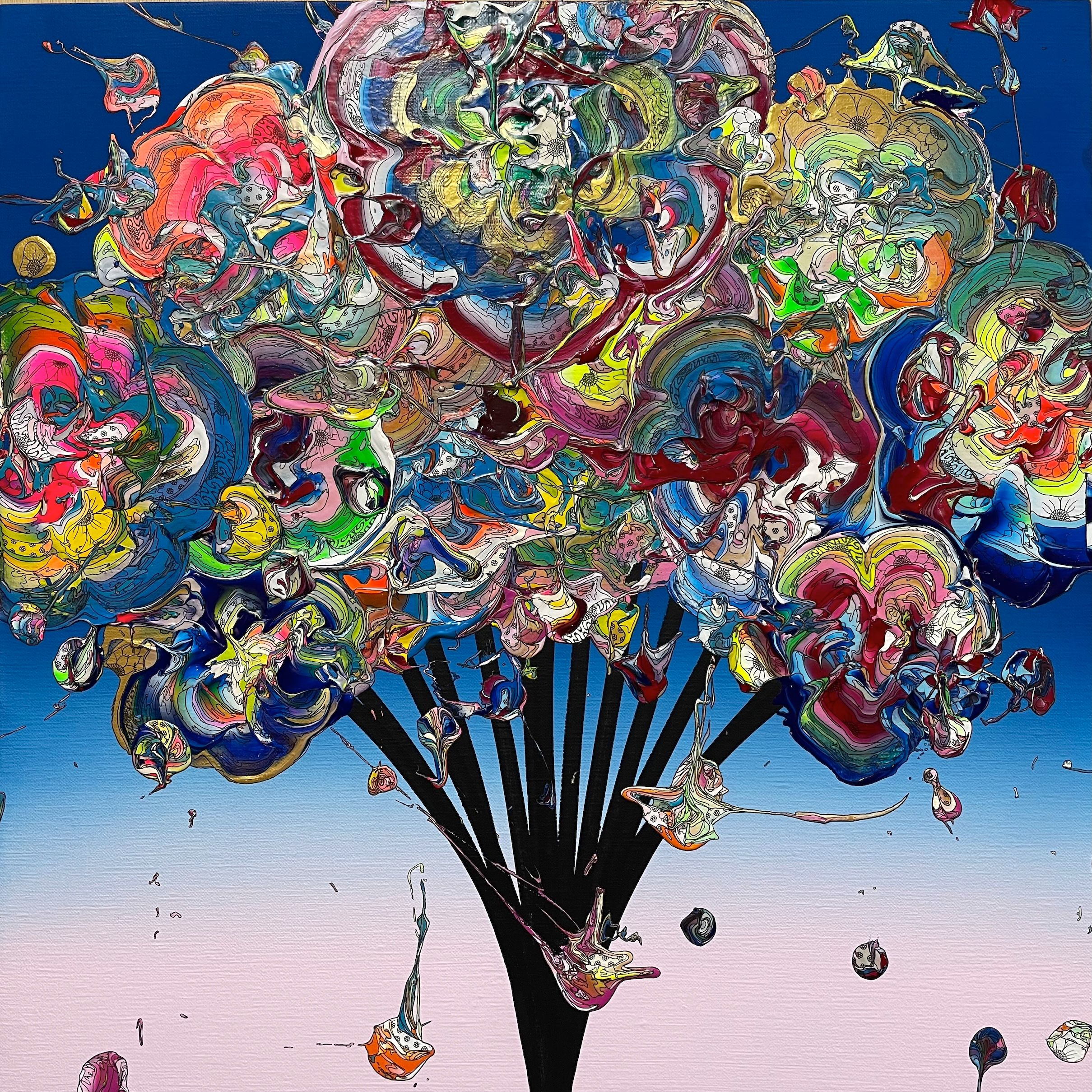 Abstract Bouquet 240113 (BlueGradation x TurquoiseBlue) by OKUDA