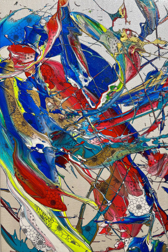 奥田雄太さん　原画 Brain Palette 250509 (Pearl White x Blue) by 奥田 雄太 | Art