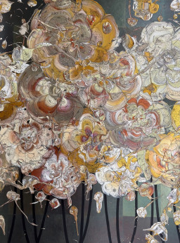 Abstract Single Flower 240720 (Gold x Silver) by 奥田 雄太 | Art