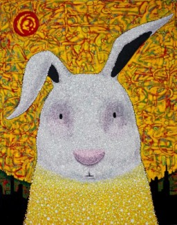 高野学 原画「moon and rabbit」SM号 and 原画「moon 高野学 rabbit」SM号 Scenes Art | 学 高野 by t-shirt
