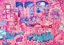 天女乱舞 池田満寿夫(Masuo Ikeda)1988年制作 六曲一双屏風 天女乱舞（六曲一双屏風） by 池田 満寿夫 | Art Scenes アート