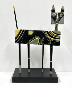 早い者勝ち❗本日価格　手作り額付きアクリル画　原画作品「夢の国から来たニャンコ」 Nov. 21, 2025 9 cm x 9 cm (app. 4