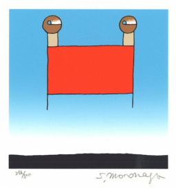 元永定正　半立体作品「だんぼうるのなかはおれんじみっつ」1987 元永定正 半立体作品「だんぼうるのなかはおれんじみっつ」1987